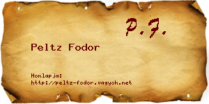 Peltz Fodor névjegykártya